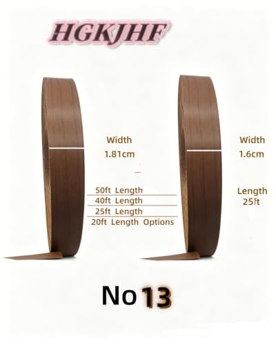 Image of HGKJHFmelamine Edging Tape. 1.6cm*25ft,pre Coated with hot melt Adhesive Flexible Veneer Edge Edging, Used for Cabinet and Furniture Maintenance (No13-Cherry Wood Color, 1.6cm*25ft)