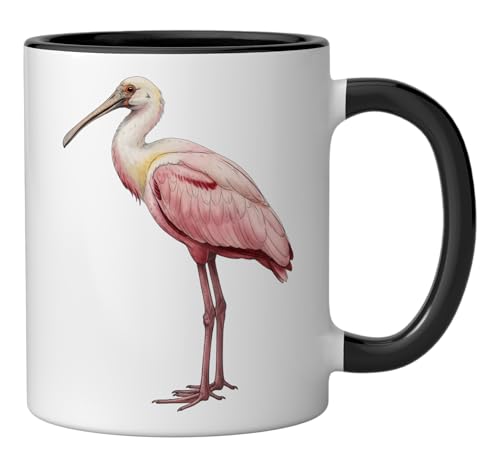 Taza de cerámica ilustrada con espátula rosada miniatura 2