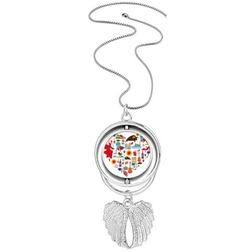 Collier drapeau espagnol cœur et ailes d'ange, le lien avec vos racines