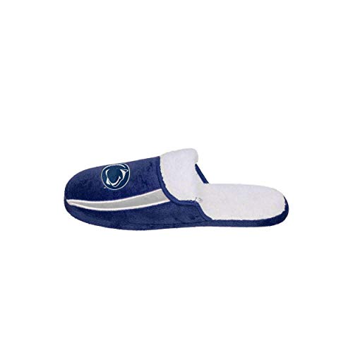 Image of FOCO mens NCAA College Team Logo Sherpa Moccasin Slippers