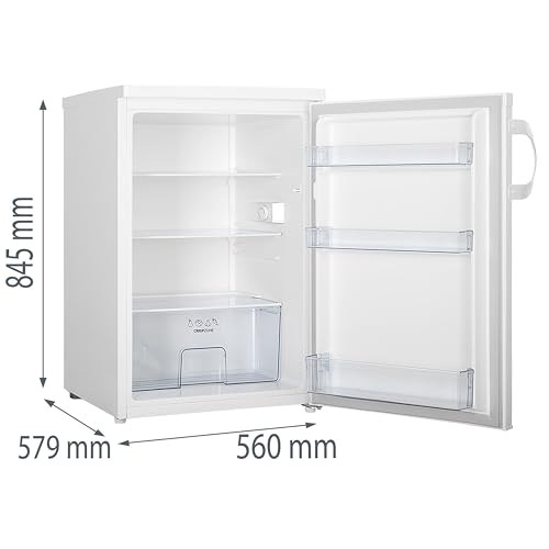 Gorenje R49DPW Tischkühlschrank/Freistehend/EEK D / 39 dB / 133 Liter/Gemüsefach/LED Beleuchtung/Türanschlag wechselbar/HxBxT 84,5 x 56 x 57,9 cm/Weiß