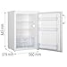 Gorenje R49DPW Tischkühlschrank/Freistehen... D / 39 dB / 133 Liter/Gemüsefach/LED Beleuchtung/Türanschlag wechselbar/HxBxT 84,5 x 56 x 57,9 cm/Weiß