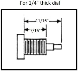 Takane Quartz Clock Movement Mechanism, Choose Your Hands and Size, USA Made (7/16" Threaded Shaft for dials up to 1/4" Thick, H Hands with Black Second Hand)