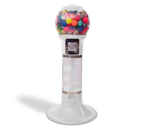 Kurflo ガチャガチャ 本体 くるくる回り ドーム ガチャマシン 300円硬貨用 業務用 家庭用 楽しいカプセルマシン WHITE