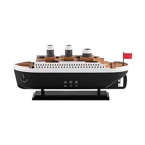 Image of Titanic Steam Ship Humidifier Diffuser - Ultrasonic Aromatherapy Mist Maker with Multicolor LED Lights | Ship-Themed Cool Mist Diffuser for Home, Office, Bedroom Decor.