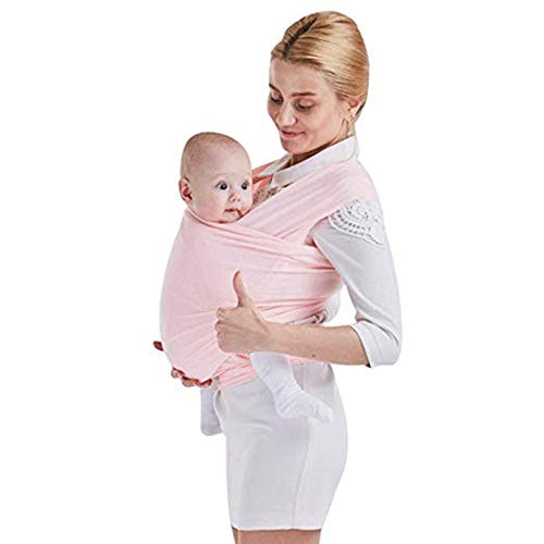 Tragetuch elastisch für Neugeborene und Kleinkinder, Babytragetuch Kindertragetuch Baby Bauchtrage Sling Tragetuch für Neugeborene Innerhalb 16 KG von VOARGE,rosa