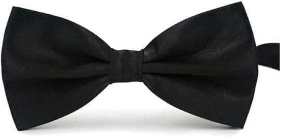 Wonderskid Black Bow Tie & Elastic Necktie 1