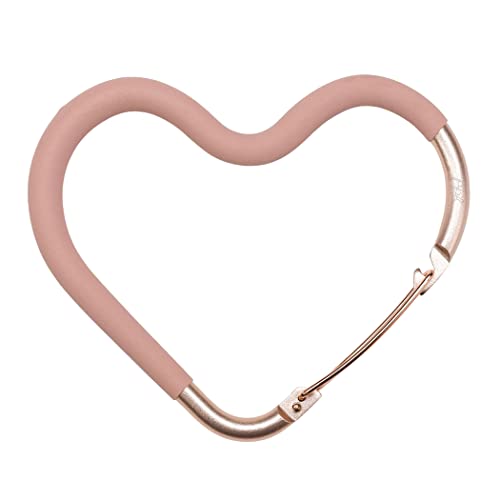 Image of Petunia Pickle Bottom Oh My Heart Stroller Hook, Blush/Rose Gold, for All Strollers or Shopping Carts, Carry Diaper Bags, Book Bags, Purses