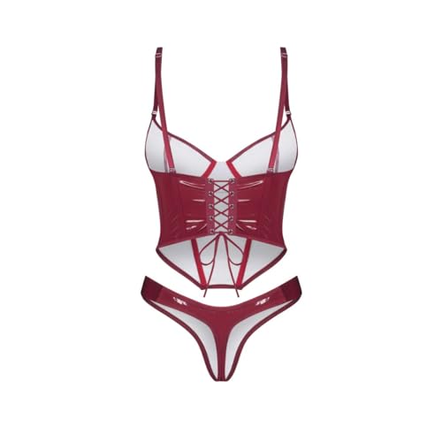 Corset et string Redya rouge Obsessive pour célébrer votre féminité - 5