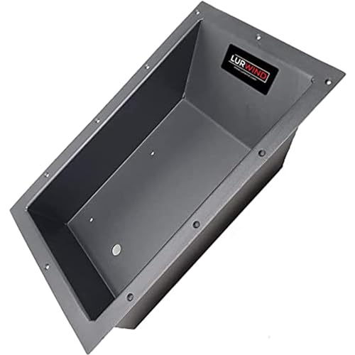 Lurwind Recessed Trolling Motor Foot Pedal Tray - Black Powder-Coated Aluminum Fits Most Trolling Motor Tray Pedals 19.375 x 12 Pre-Drilled Mount