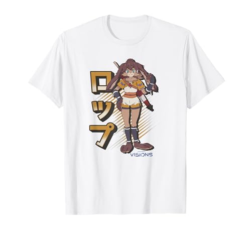 T-shirt Star Wars Visions Lop And Ocho Kanji en coton noir