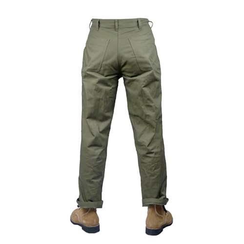 WW2 P41 Combat Pant Vintage Men HBT Cargo Pants WWII US P-41 Training Trousers Cotton Uniform4