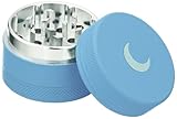Brando Moon 1.5 inch Blue with White Moon Kitchen Crusher - 3 Piece Small Metal Matte Crusher