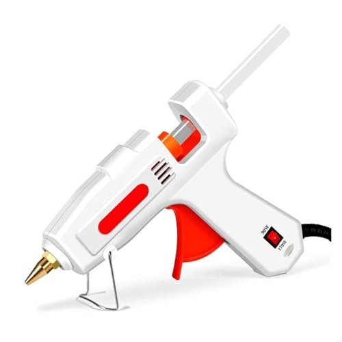 Pistola De Pegamento Fusión En Caliente Potencia 90/170W Palo Herramienta Mano Grande Herramientas Decoración Navideña Silicona Stick Precalentamiento RáPido(70w white 7mm)