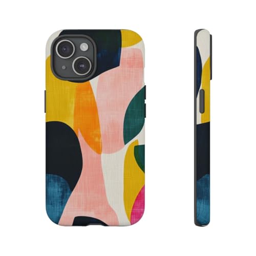 Coque iPhone 15 bleu rigide mate contre les rayures quotidiennes