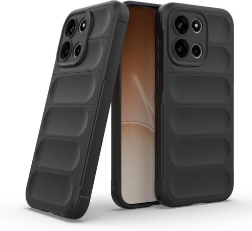 Image of ShieldTech AirGuard Series Back Cover Case for OnePlus Nord 6 5G | Microfiber Lining | Airbag Cushion Drop Protection | Shockproof Silicone Back Cover Case | Anti Slip Grip - Black for OnePlus Nord 6