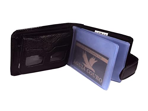 Carteira Masculina Couro 100% Águia Couro-925 Cor:Preto;Tamanho:Padrão