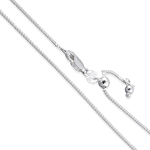 CHOOSE YOUR CLASP Sterling Silver 1mm Box Chain Necklace