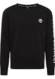 Carlo Colucci Sweatshirt mit Schriftzug, Corradi, Schwarz, XXL
