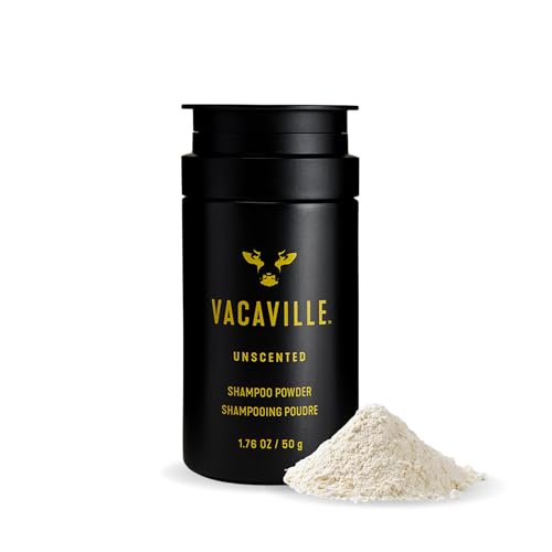 Vacaville Beauty Powder Shampoo for Hair Growth, Unscented | Waterless, Eco Friendly & Travel Shampoo | Natural Vegan Formula for Thinning Hair & Sensitive Scalp | Full Size