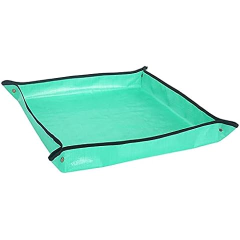 VIMOA Repotting Mat Waterproof Indoor Potting Tarp Planting Mat Apartment Gardening Mat for Succulent Flowers Plants Indoor Transplantation 2.2 ft. x 2.2 ft. (Green-1) Cover