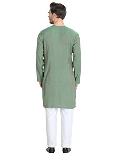 Image of Leriya Fashion Men's Slub Cotton pathan Suit Kurta
