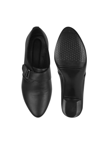 Image of TRYME Collection Bellies Comfortable Stylish Solid Block Heel Slip-On Formal Shoes for Womens & Girls