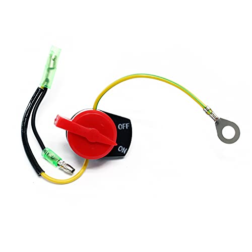 Wiltec Ein Aus Schalter für LIFAN 6,5-15 PS Motor – Benzinmotor Ersatzteil Einschalter Ausschalter – Einzylinder für Kleinmaschinen & Karts, 4-Takt Motor & OHV Ventilsteuerung