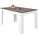 COMIFORT – Mesa De Comedor Extensible Moderna de 120 a 170 cm, Medidas 140/190x90x78 cm, Disponible en Colores: Blanca, Blanco/Roble, Roble, Wengué, Nordic (Blanco/Gris DATCH)