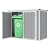 SEGMART 41 Cu.Ft Resin Outdoor Storage Shed, Horizontal Storage Cabinet with Floor Thickened, Lockable Waterproof Plastic Outdoor Shed for Trash Can, Tools and Lawn Mower (Gray)