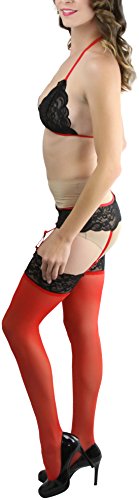 Image of ToBeInStyle Women's Crochet Lace Up Tube Top with G-String and Thigh Hi
