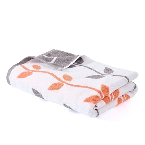 Image of Modern Threads 6 Piece Bath Towel Set Bathroom Set w / 2 Bath Towels, 2 Hand Towels, & 2 Wash Cloths 100% Cotton, Super Absorbent & Extra Soft Reversible Natural Vine (Rust Orange) 1 Set (Pack of 8)