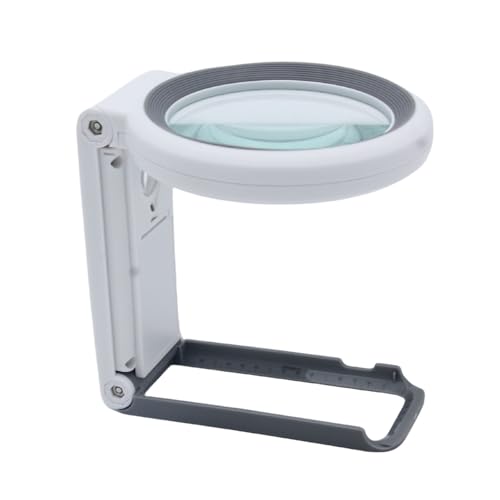 拡大鏡 ライト&スタンド付き 10X 30X LED ハンドヘルド 細かい作業用 ジュエリー黄斑変性 クラフトガラス