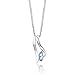 Produktbild Miore Kette - Halskette Damen Kette Silberfarbig 925 Sterling Silber Blau 45 cm