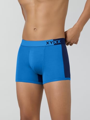 Image of XYXX Men's Dualist Micromodal Colorblock Trunks|Antimicrobial, Regular Fit, No-Marks Waistband|Underwear for Man Combo (Pack of 2)