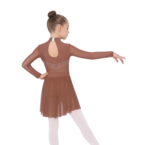 Justaucorps de danse lyrique filles avec jupe fluide extensible - 2