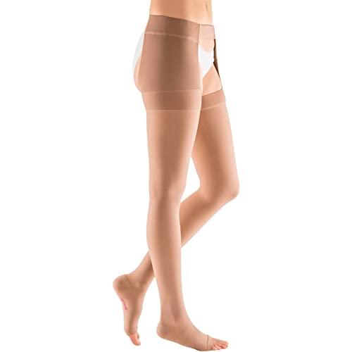 Image of mediven Plus for Men & Women, 40-50 mmHg, Thigh High w /Attachment, Open Toe