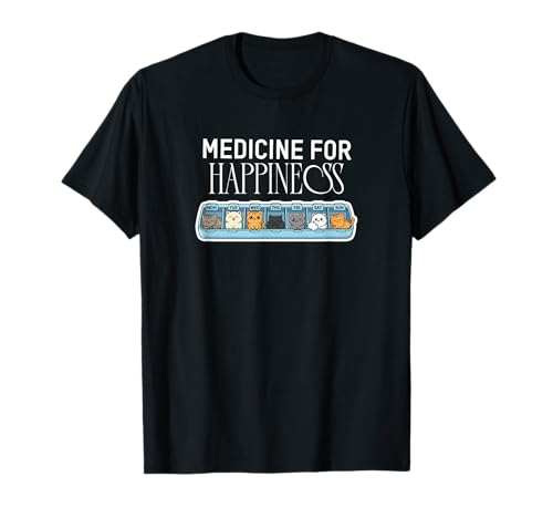 Mi Medicina para la Felicidad se Llama Gatos Todos los días Camiseta