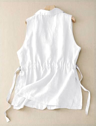 IDEALSANXUN Vest for Women Dressy Sleeveless Blazer Spring Summer Vest Tops Business Casual Outfits Office Work Clothes3