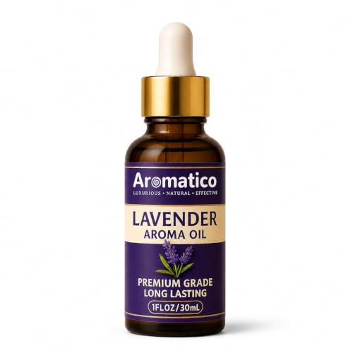 Image of AROMATICO Lavender Diffuser Oil for Long-Lasting | Premium Home Fragrance Oil for Aromatherapy, Meditation & Concentration | Versatile Use in Diffusers, Air Fresheners 30ml