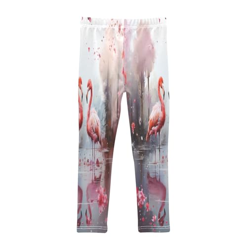 Toddler Girls Leggings Printed Yoga Pants Leggings Tree Flamingos for Kids2