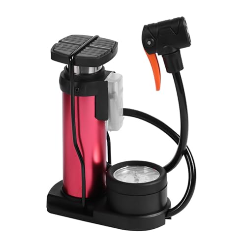Bombas de aire para bicicletas de 140 PSI, bombas de aire para neumáticos con manómetro para bicicletas pequeñas, bombas de suelo para bicicletas de montaña