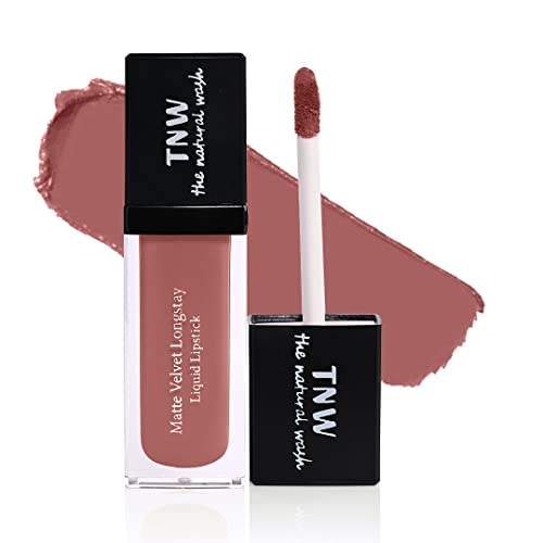 Image of TNW-The Natural Wash Magical Mauve Matte Velvet Longstay Liquid Lipstick (5ml) | Natural Oils & Hyaluronic Extract | Transferproof, Smudgeproof & Pocket Friendly | Liquid Lipstick for Women