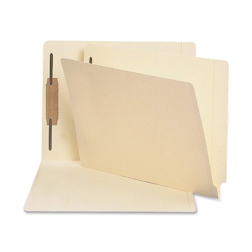 Smead End Tab Fastener File Folder with Antimicrobial Product Protection, Shelf-Master Reinforced Straight-Cut Tab, 1 Fastener, Letter Size, Manila, 50 per Box (34113)