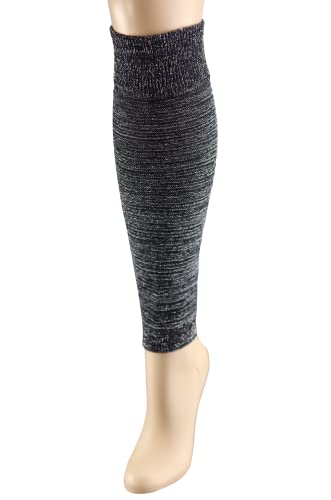 Iconikal Black & Silver Leg Warmer Sleeves - Stretchy Snug Fit from Calf to Ankle - Ideal Warm Accessory3