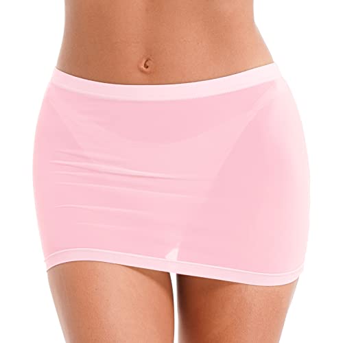 Women See-Through Short Mini Micro Skirt Elastic Sheer Low Waist Tight Skinny Pencil Bodycon Skirt4