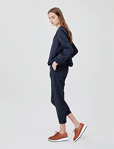 image for DADAWEN Women's Platform Lace-Up Wingtips Square Toe Oxfords Shoe Brow