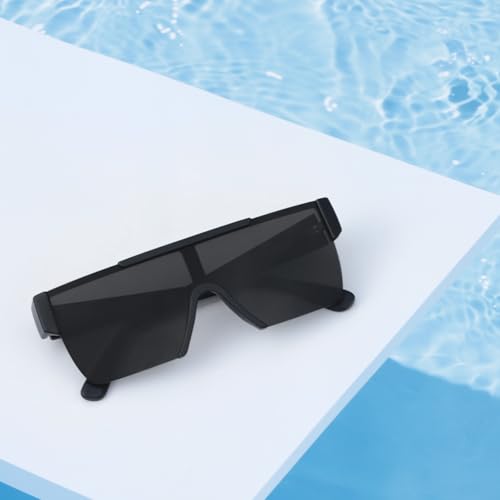 Image of Dollger Oversized Square Sunglasses for Men Women, Fashion Flat Top Mirrored Sunnies Rimless Shades UV Protection