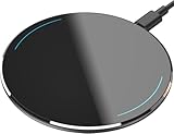 TOZO 2025 W1 New Anti-Slip Wireless Charger 15W Max Fast Wireless Charging Pad Compatible with iPhone 16/16 Plus/16 Pro Max /15/14/13/SE Series, Samsung Galaxy S24/S23 Series (with USB Cable), Black