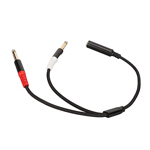 Cable divisor de audio estéreo 1/4 con doble conector macho miniatura 3